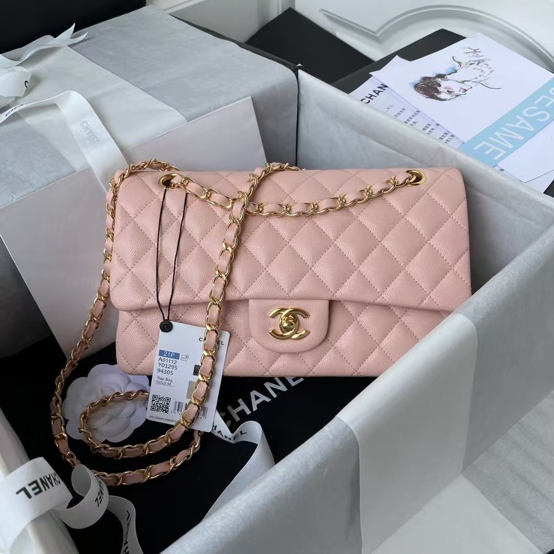 Replicate Chanel Classic 11.12 Handbag Caviar Gold Hardware(1:1 replica)