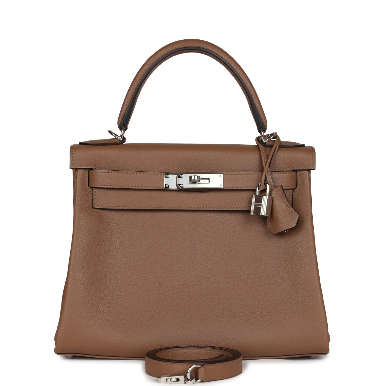 Replicate Hermes Kelly Retourne 28 Alezan Evercolor Palladium Hardware(1:1 replica)