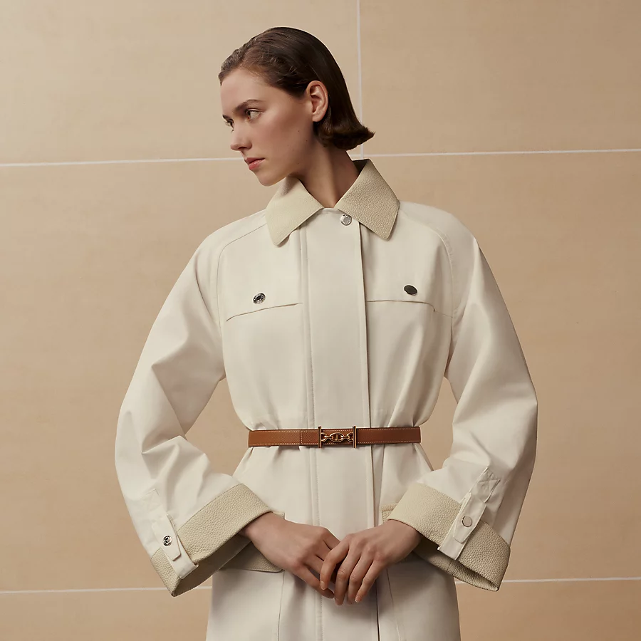 Replicate Lagune belt buckle   Hermès sur Mer reversible leather strap 24 mm(1:1 replica)