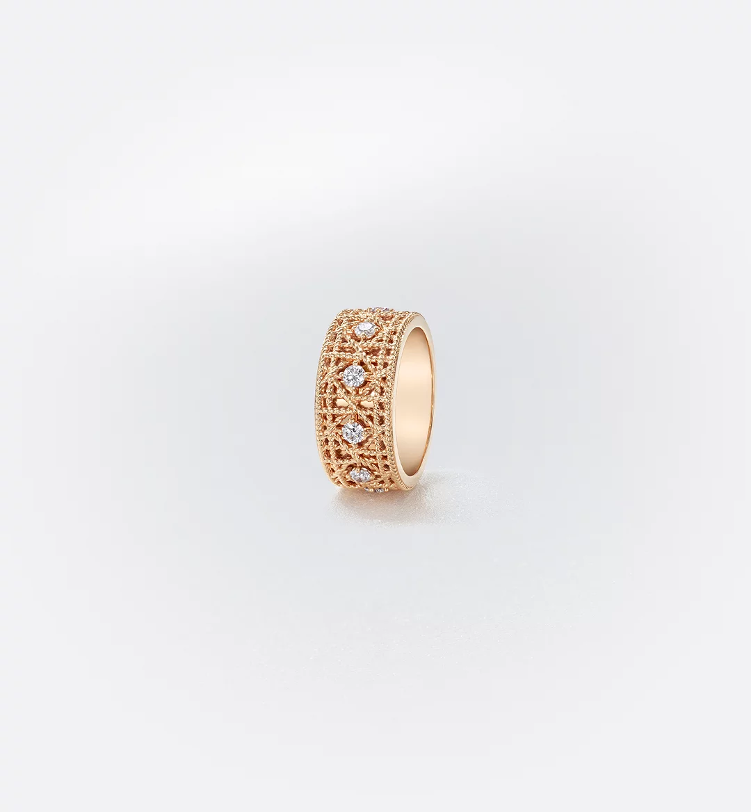 Replicate My Dior Ring Pink Gold and Diamonds(1:1 replica)