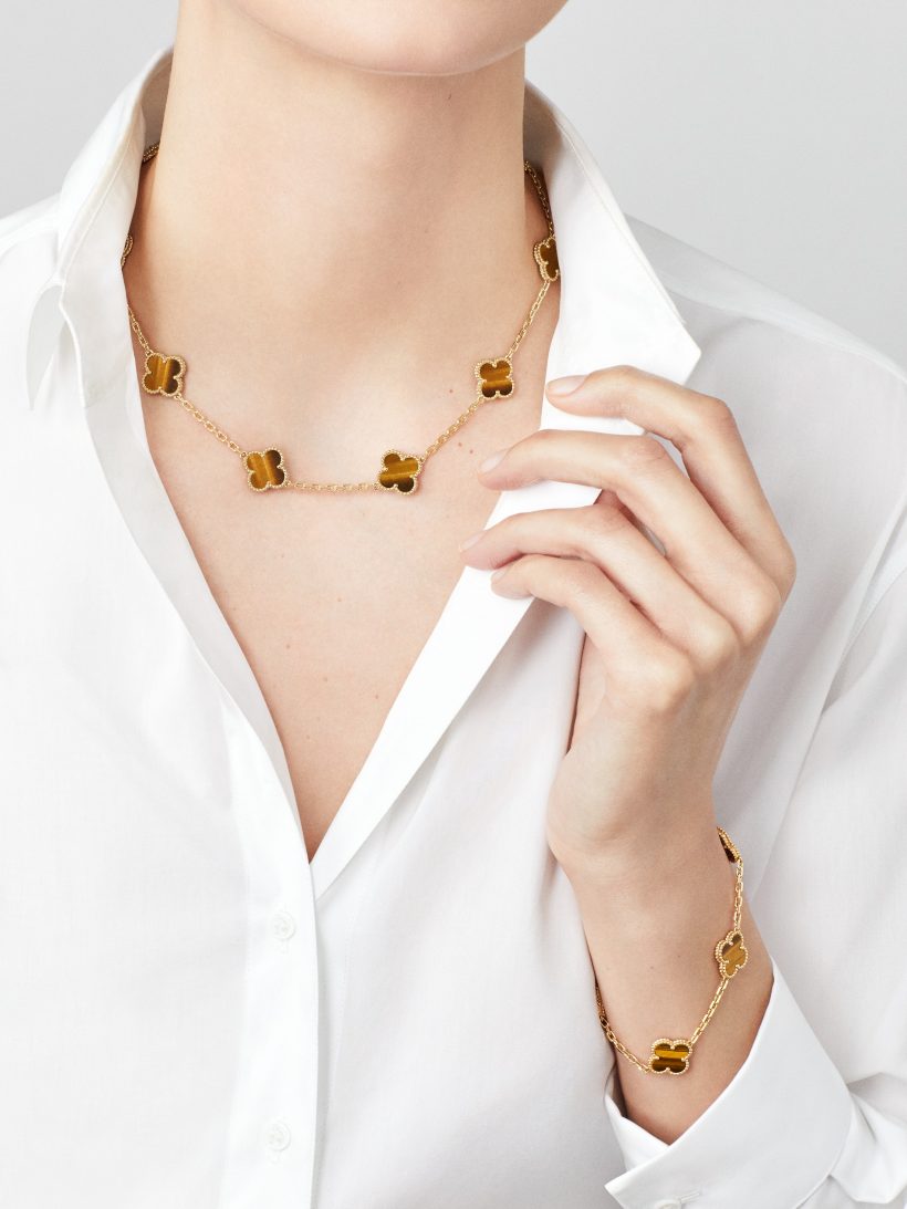 Replicate Vintage Alhambra bracelet, 5 motifs(1:1 replica)