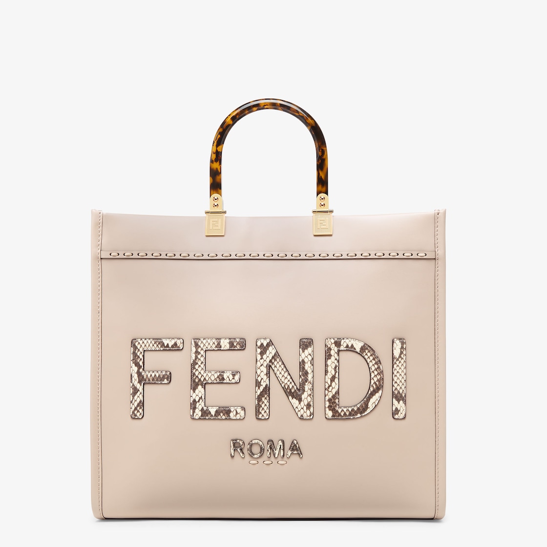 Replicate Fendi Sunshine Medium Snakeskin Shopping Bag(1:1 replica)