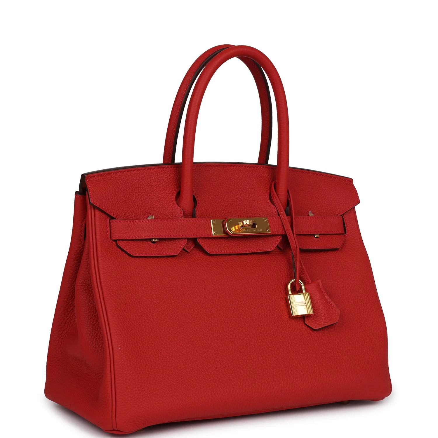 Replicate Hermes Birkin 30 Geranium Togo Gold Hardware(1:1 replica)