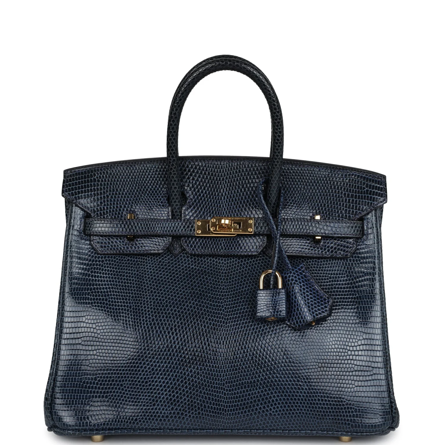 Replicate Hermes Birkin 25 Bleu De Malte Varanus Niloticus Lizard Gold Hardware(1:1 replica)