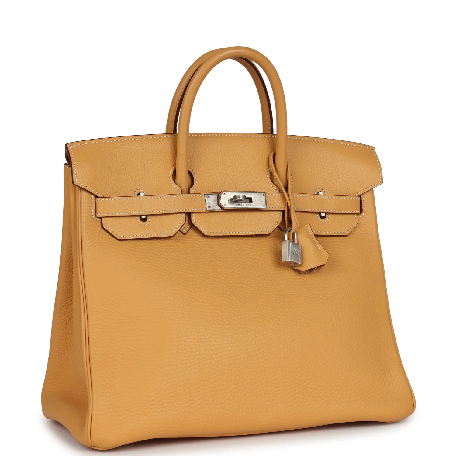 Replicate Vintage Hermes Birkin HAC 32 Natural Sable Fjord Brushed Palladium Hardware(1:1 replica)
