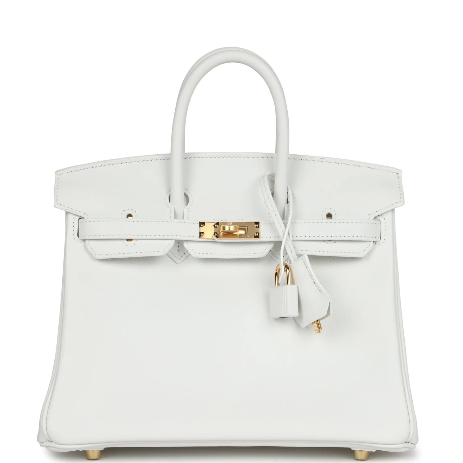 Replicate Hermes Birkin 25 New White Swift Gold Hardware(1:1 replica)