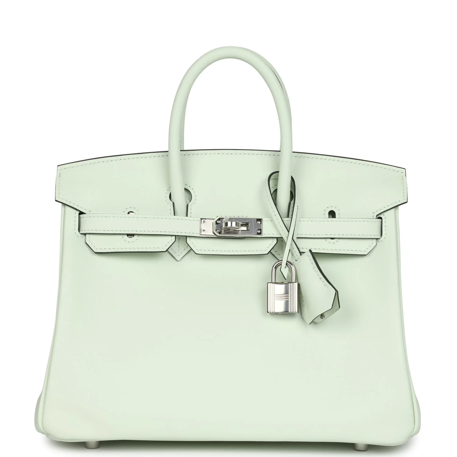 Replicate Hermes Birkin 25 Vert Fizz Swift Palladium Hardware(1:1 replica)