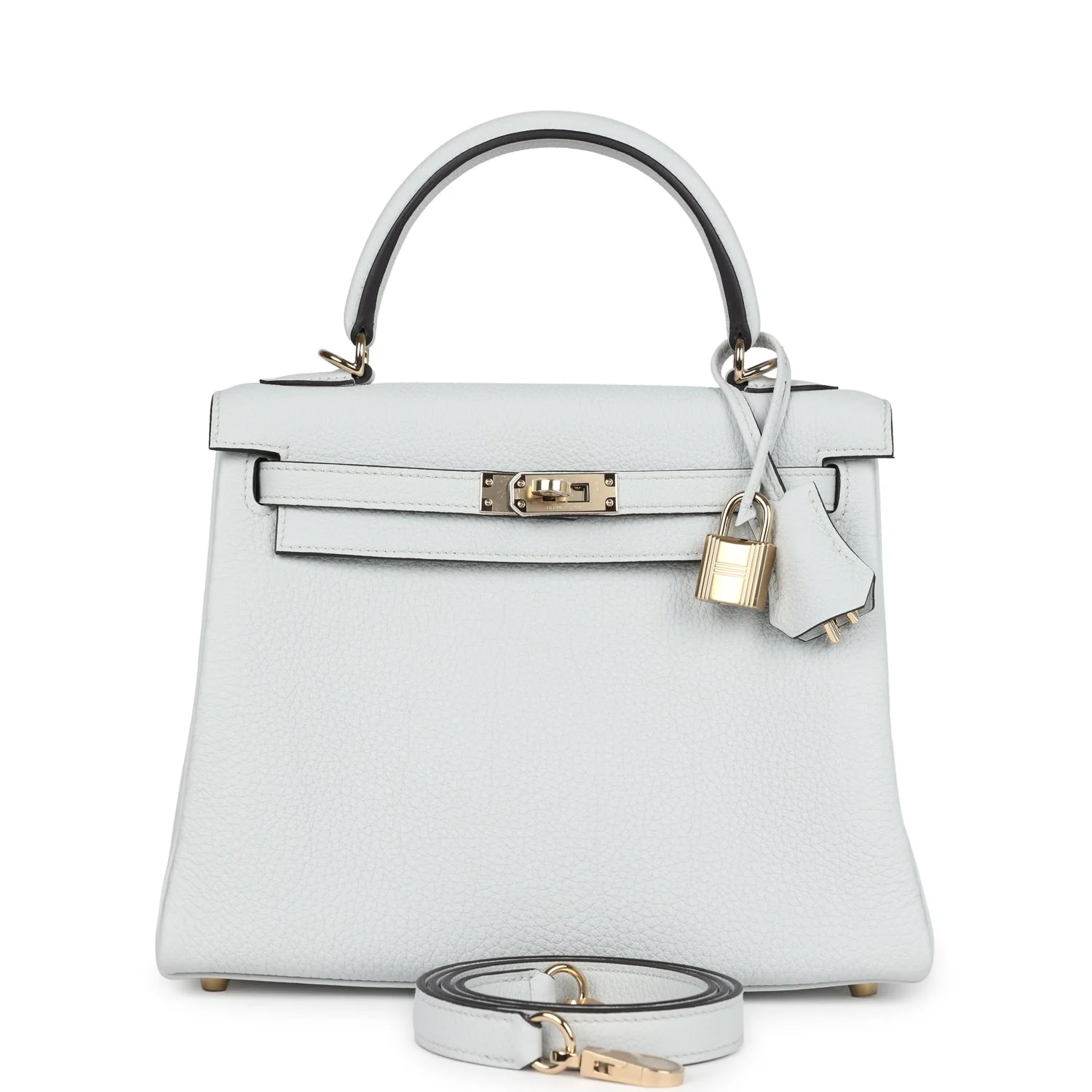 Replicate Hermes Kelly Retourne 25 Gris Platine Togo Permabrass Hardware(1:1 replica)