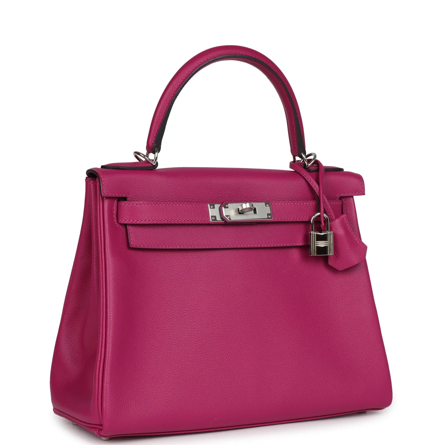 Replicate Hermes Kelly Retourne 28 Rose Poupre Evercolor Palladium Hardware(1:1 replica)