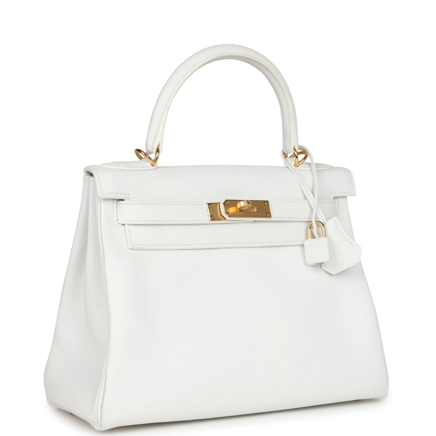Replicate Hermes Kelly Retourne 28 White Clemence Gold Hardware(1:1 replica)