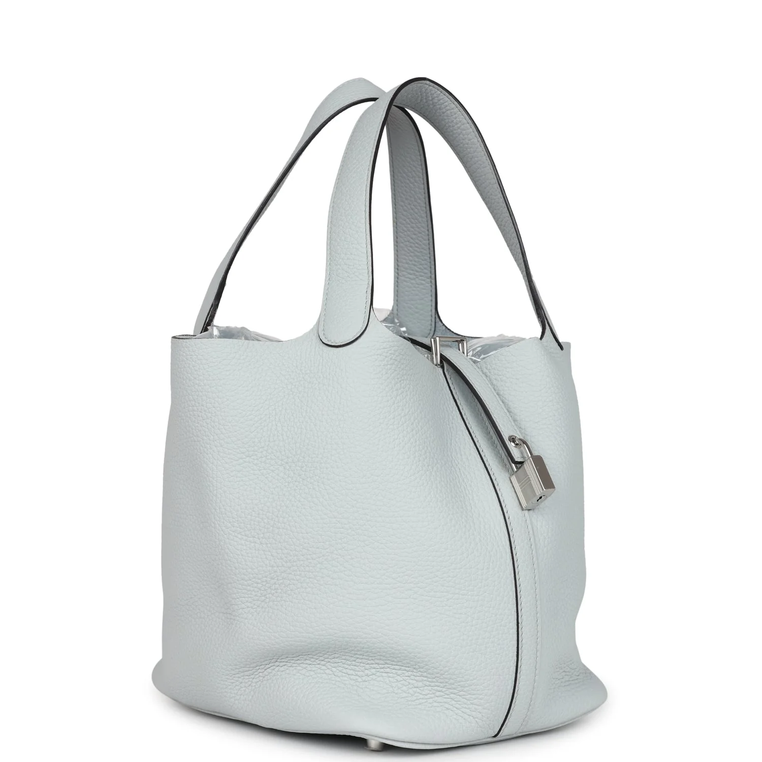 Replicate Hermes Picotin Lock 22 Bleu Pale Clemence Palladium Hardware(1:1 replica)