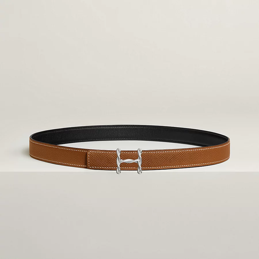 Replicate H Torsade belt buckle   Reversible leather strap 24 mm(1:1 replica)