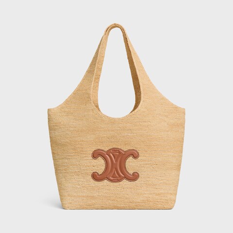 Replicate Celine Classic Panier Shopper Cabas IN RAFFIA AND CALFSKIN(1:1 replica)