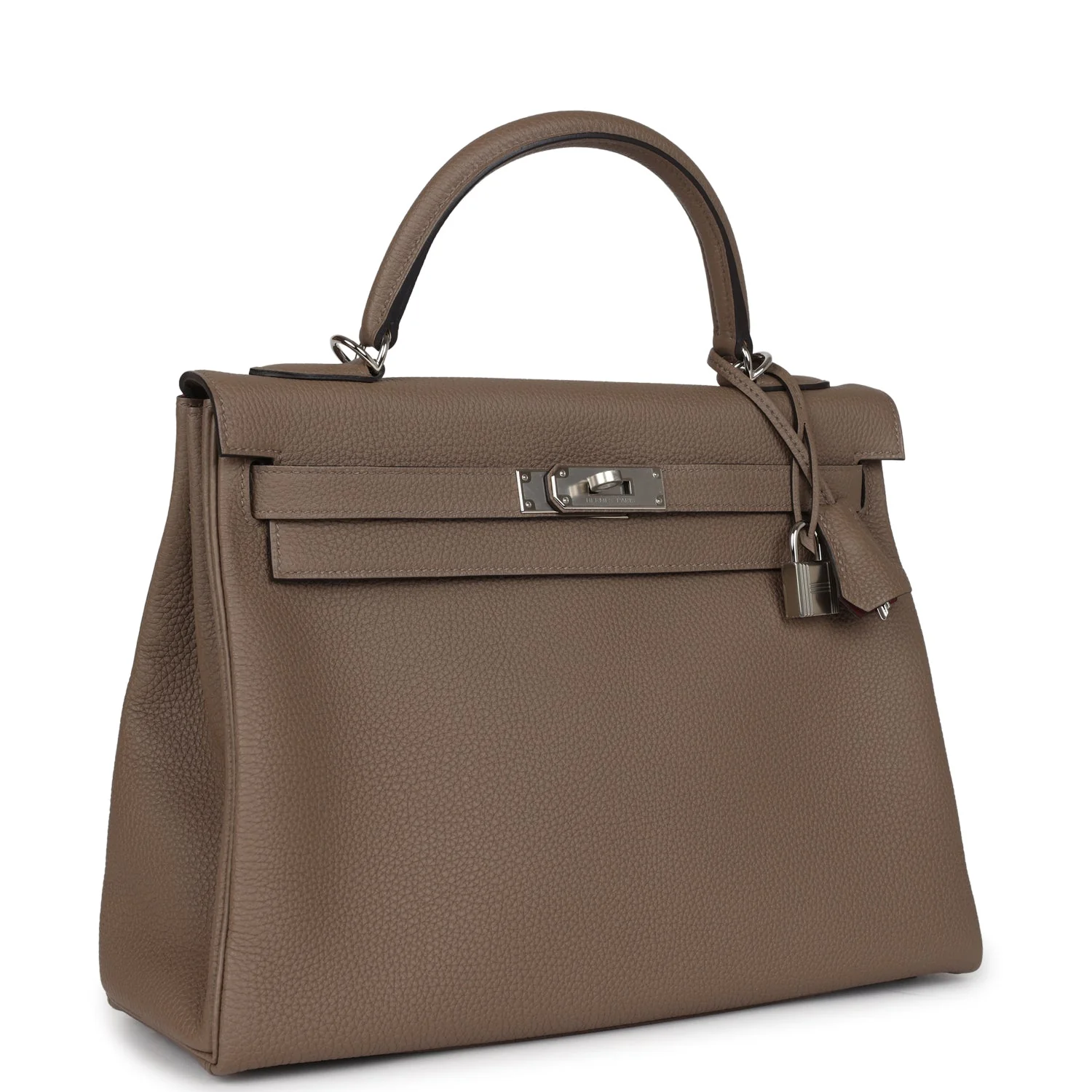 Replicate Hermes Special Order (HSS) Kelly Retourne 32 Etoupe Verso Togo Palladium Hardware(1:1 replica)