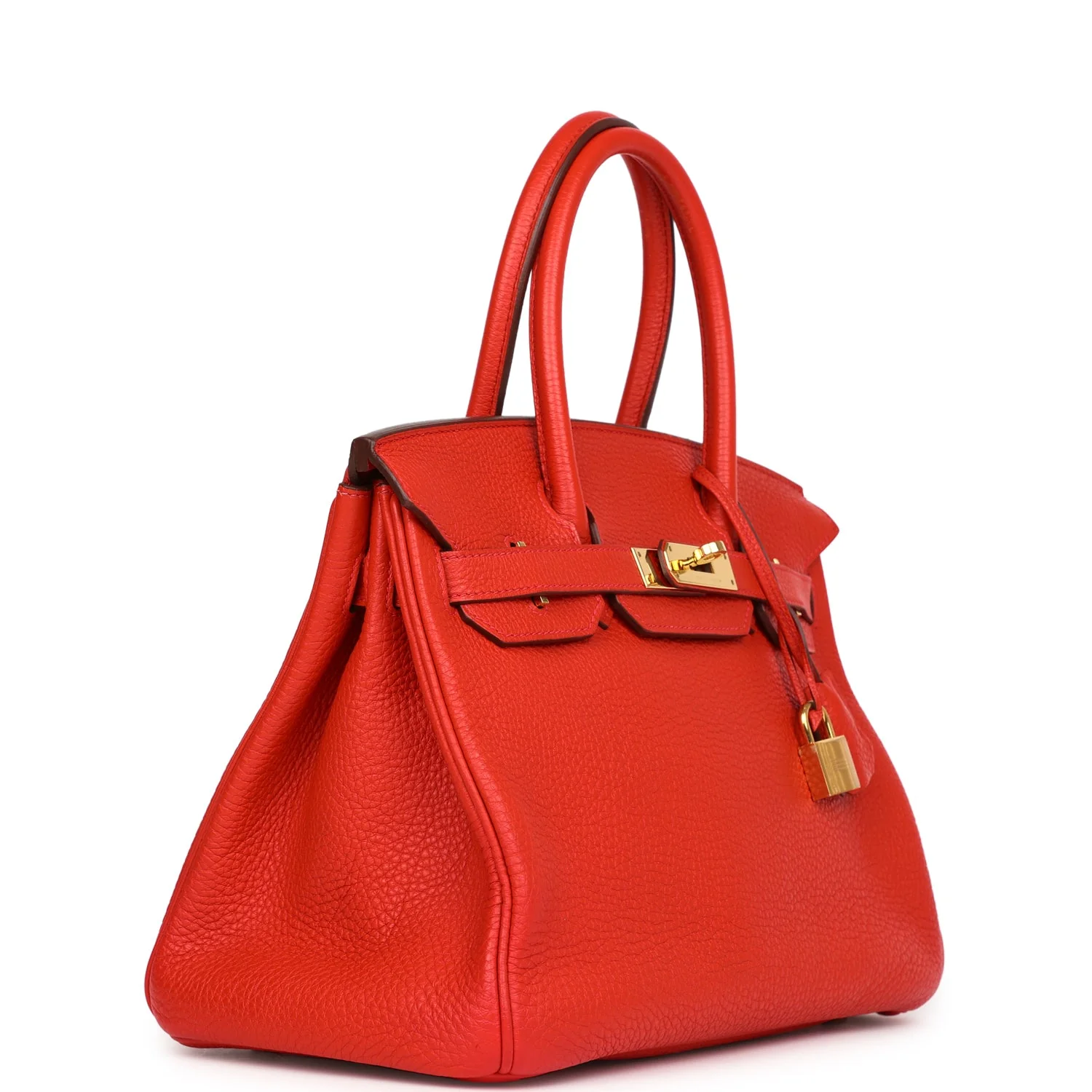 Replicate Hermes Birkin 30 Geranium Togo Gold Hardware(1:1 replica)