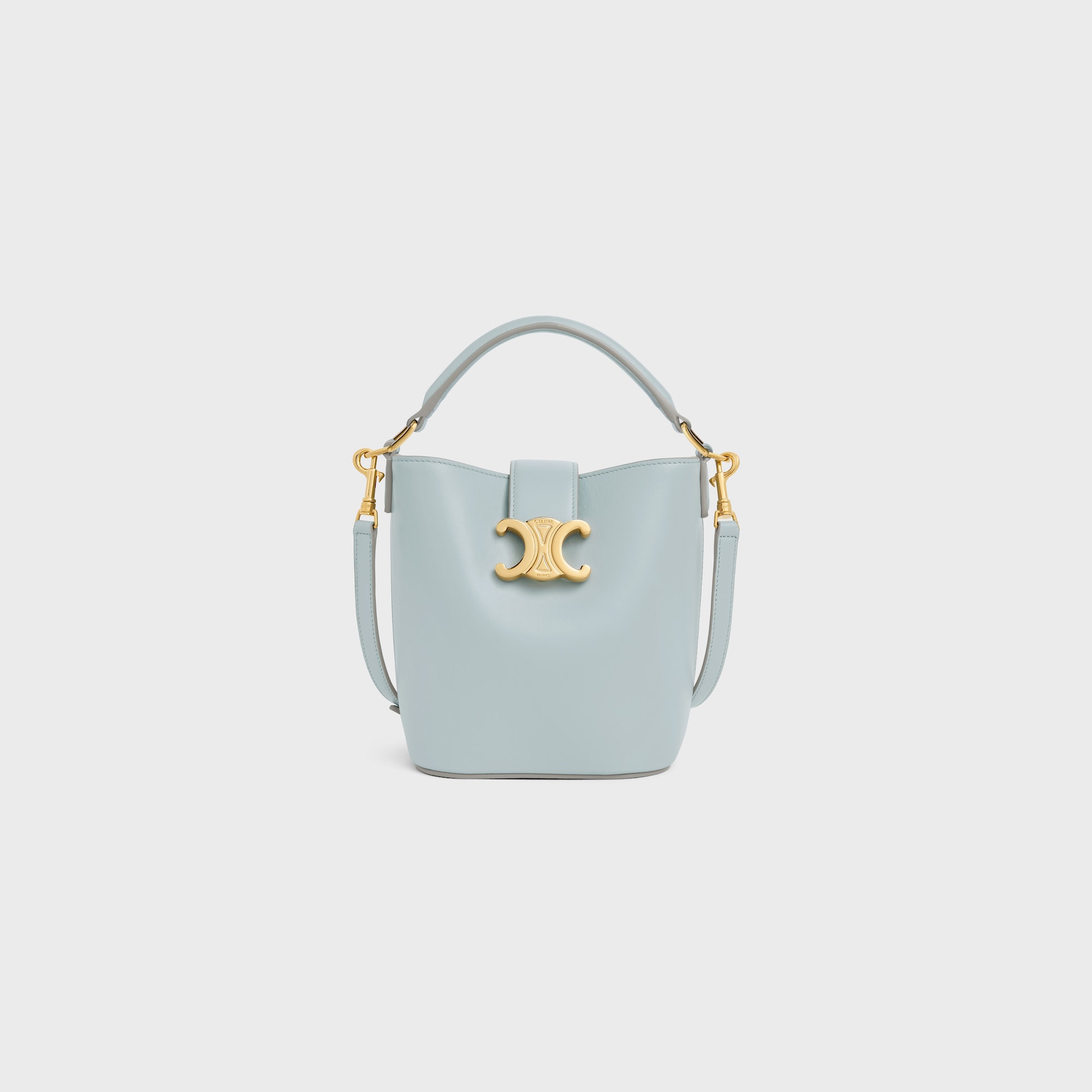 Replicate MINI BUCKET LOUISE IN SMOOTH CALFSKIN ICE BLUE(1:1 replica)