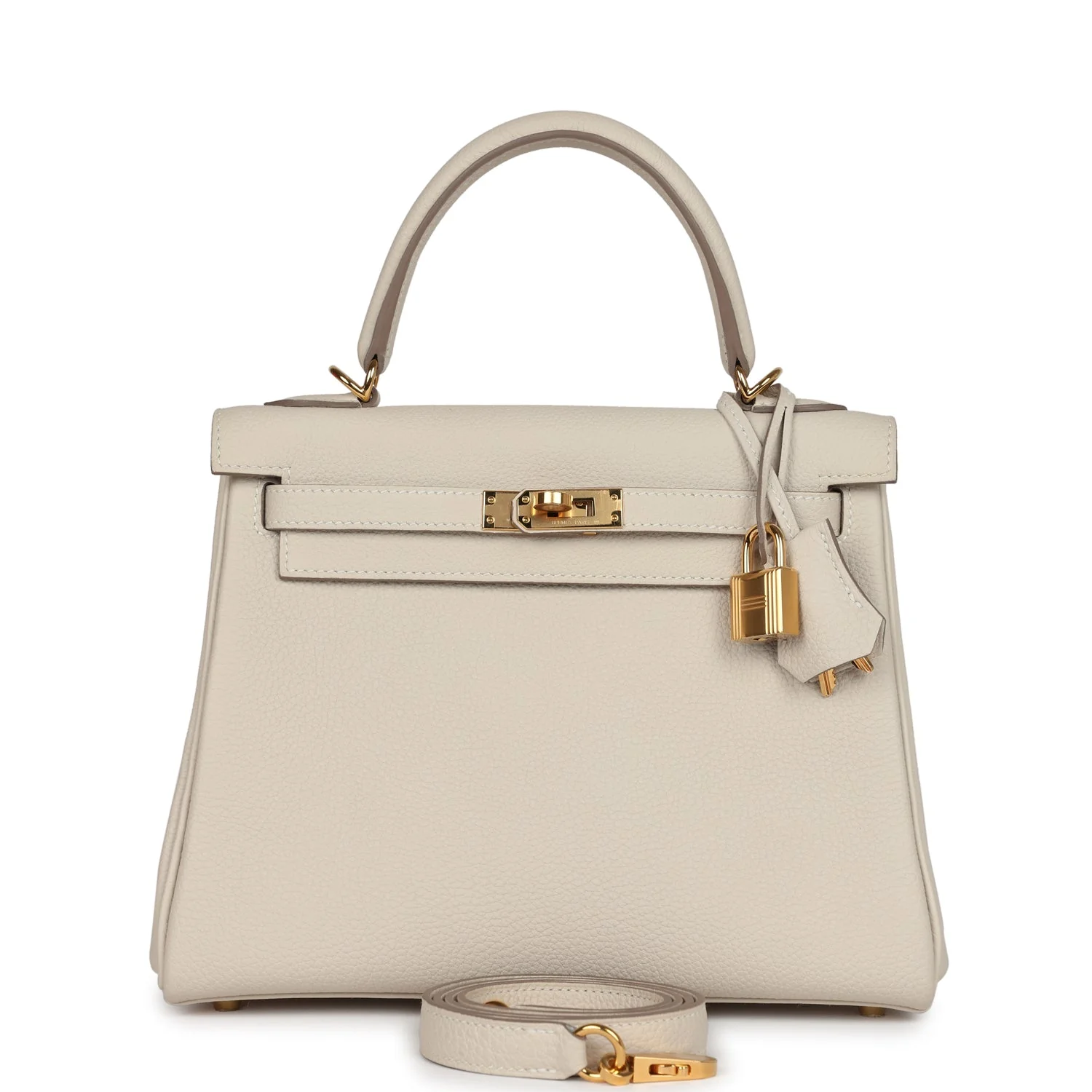 Replicate Hermes Kelly Retourne 25 Craie Togo Gold Hardware(1:1 replica)