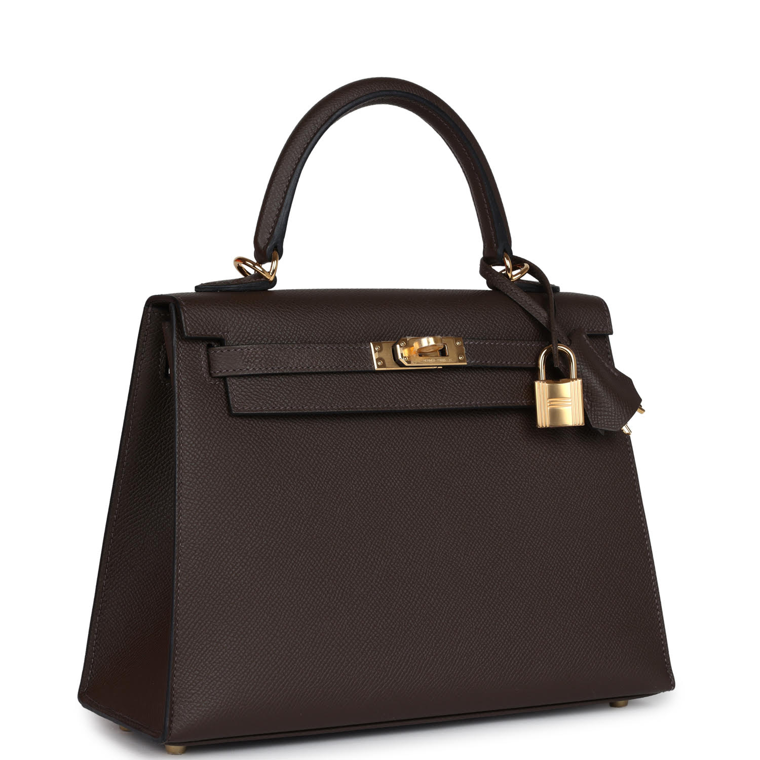 Replicate Hermes Kelly Sellier 25 Ecorce Epsom Gold Hardware(1:1 replica)