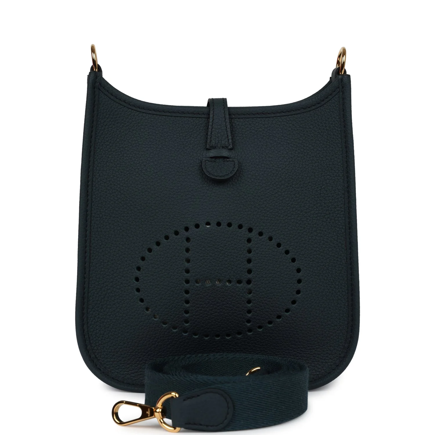 Replicate Hermes Evelyne TPM Vert Cypress Clemence Gold Hardware(1:1 replica)