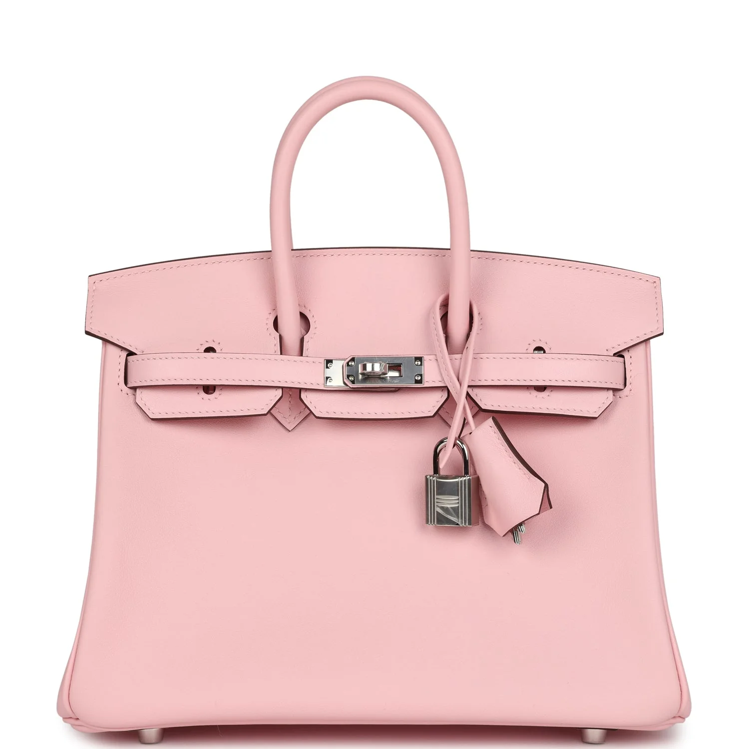 Replicate Hermes Birkin 25 Rose Sakura Swift Palladium Hardware(1:1 replica)