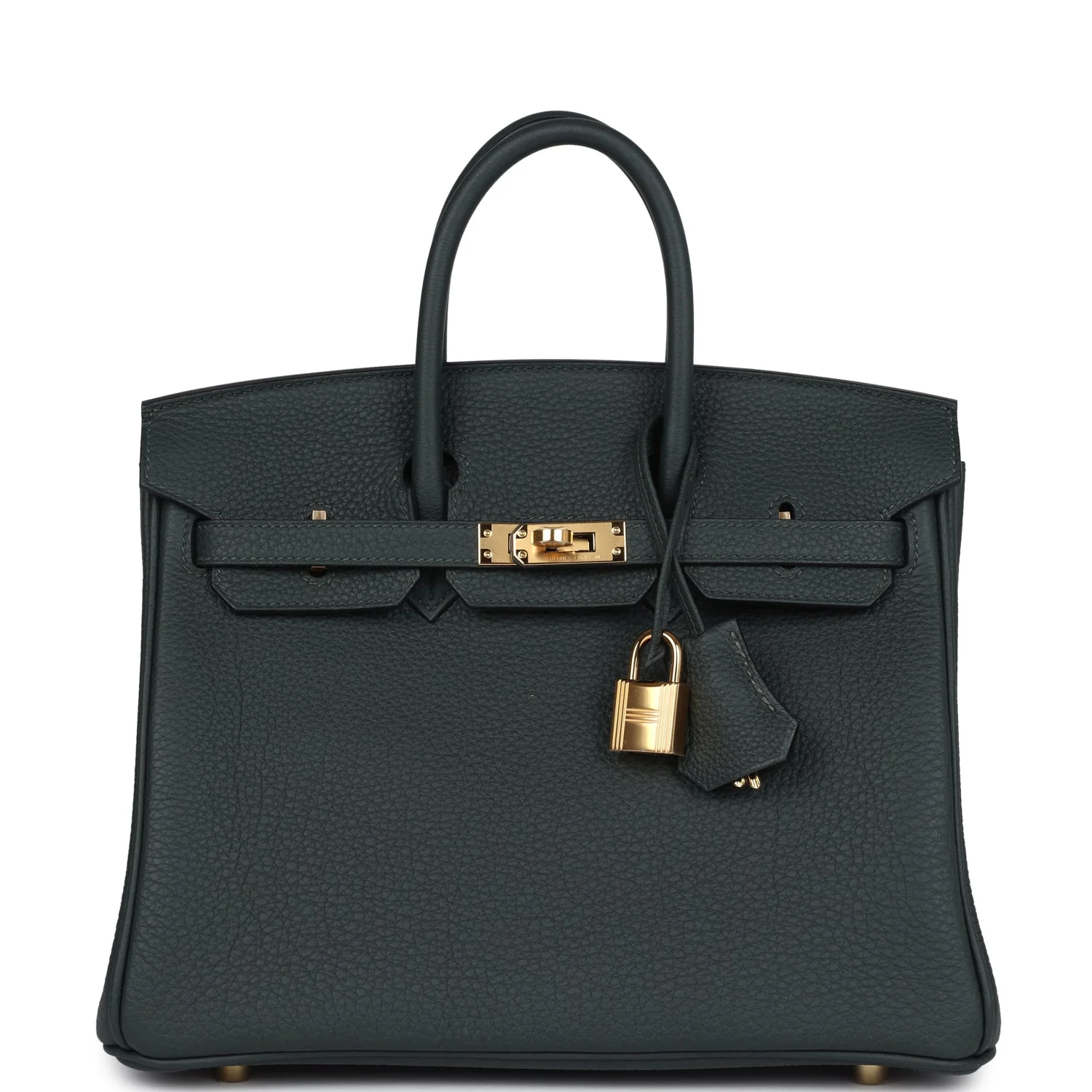 Replicate Hermes Birkin 25 Vert Fonce Togo Gold Hardware(1:1 replica)
