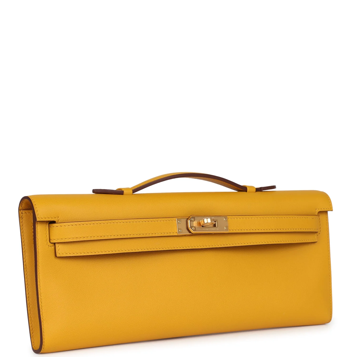 Replicate Hermes Kelly Cut Jaune Ambre Swift Gold Hardware(1:1 replica)