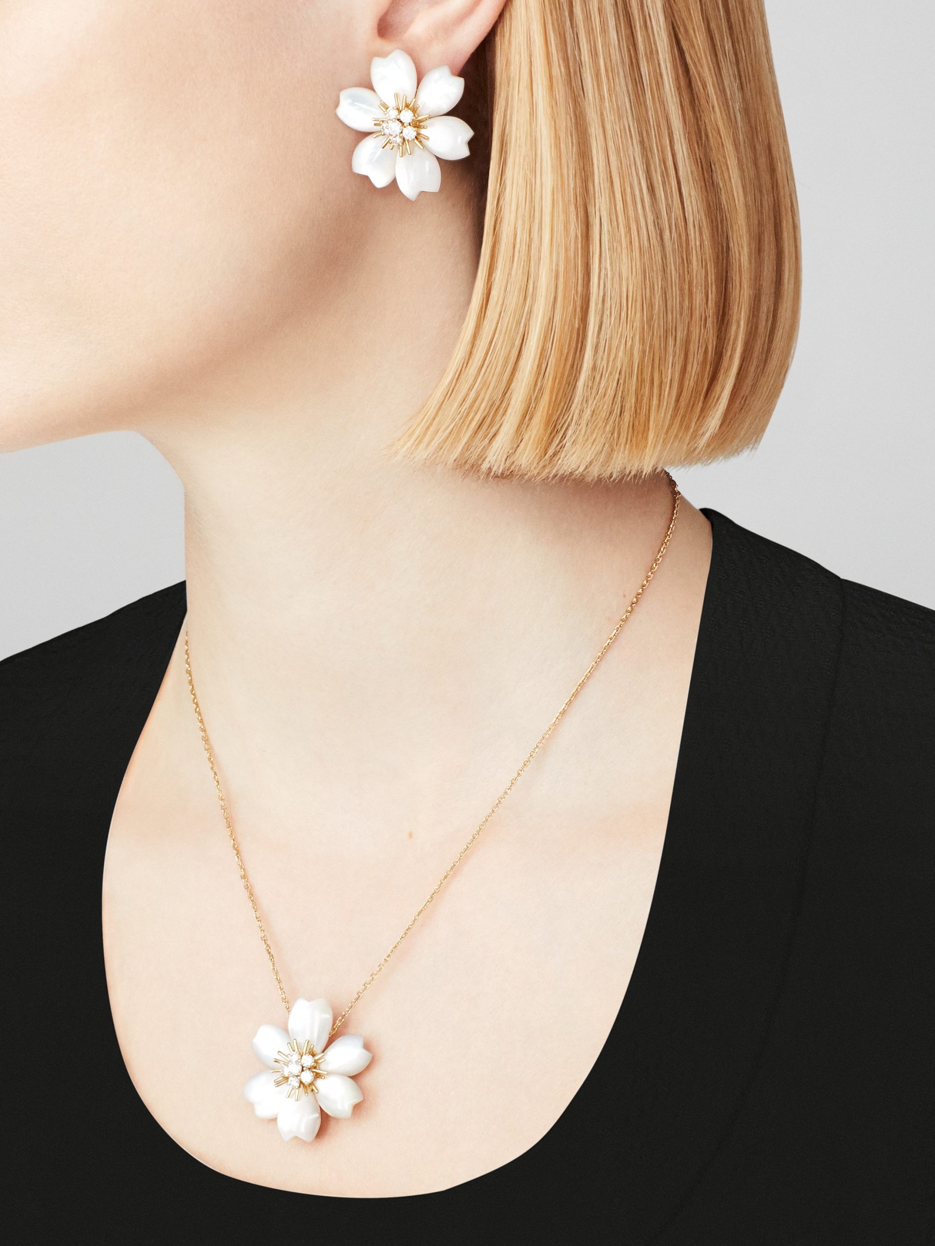 Replicate Rose de Noël earrings, small model(1:1 replica)