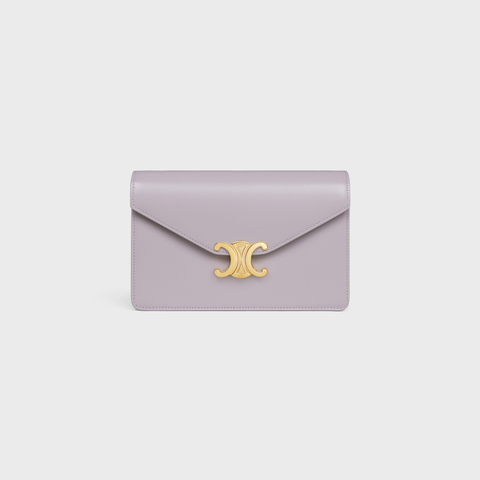 Replicate WALLET ON CHAIN MARGO IN SHINY CALFSKIN LIGHT LILAC(1:1 replica)