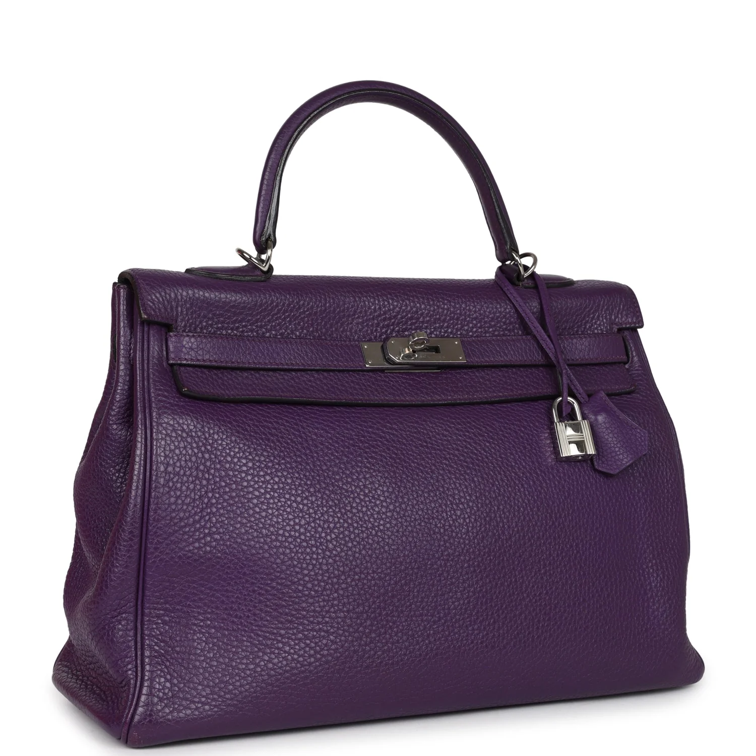Replicate Hermes Kelly Retourne 35 Ultraviolet Clemence Palladium Hardware(1:1 replica)