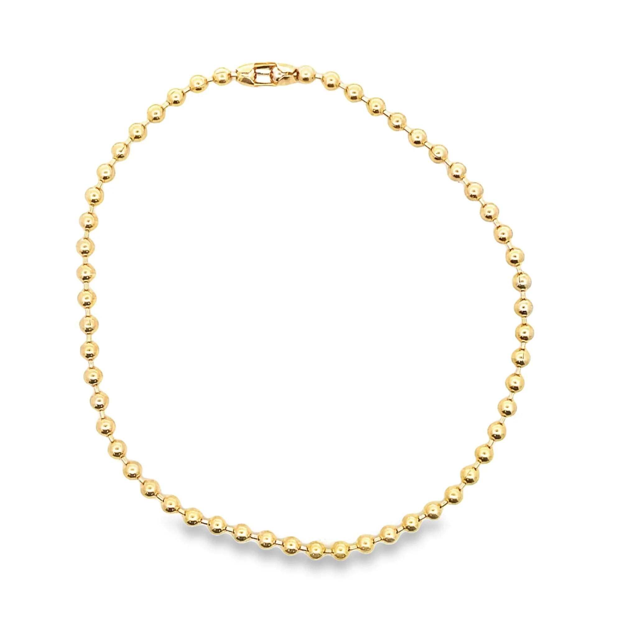 Bracelet de cheville avec perles en or 18 carats rempli