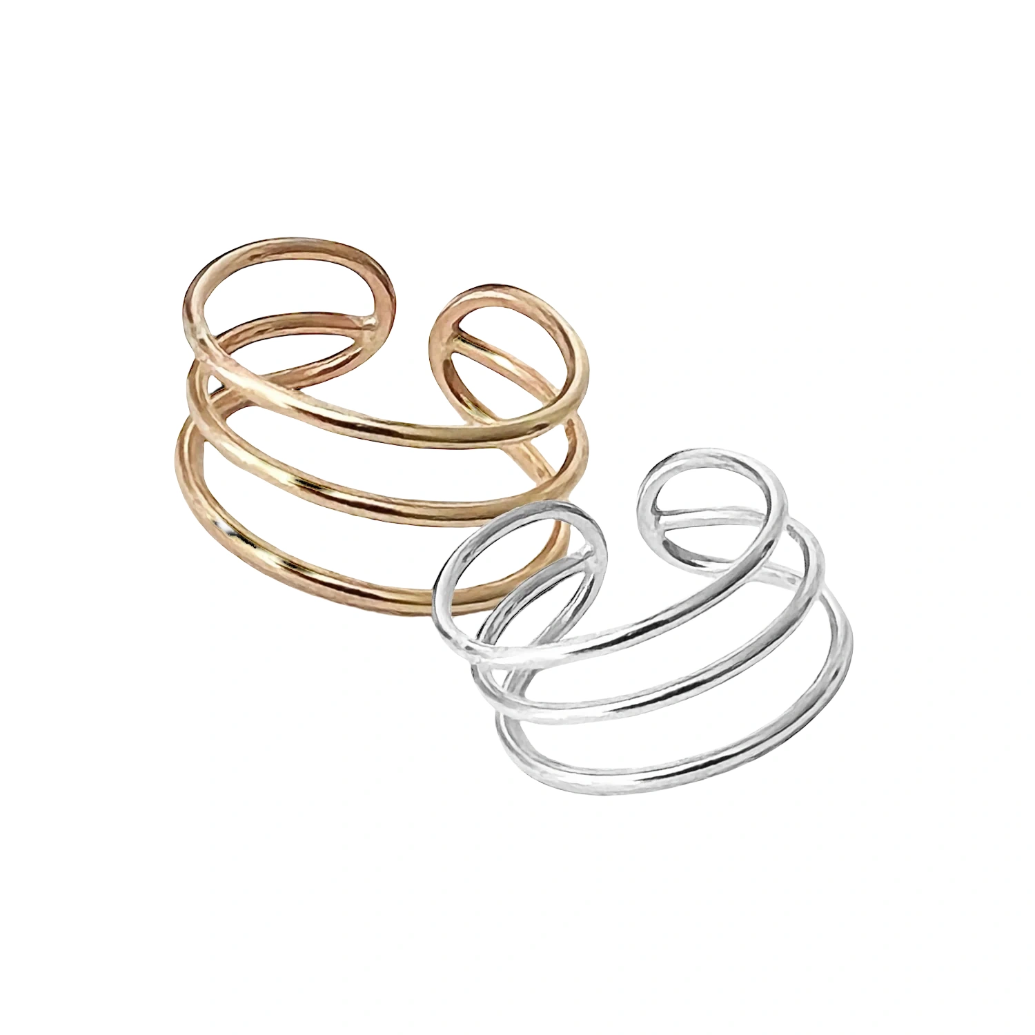Bague d’orteil ajustable à trois arcs