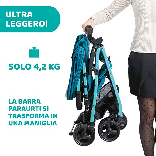 Chicco Ohlalà 3 Passeggino Ultraleggero Da 0 Mesi A 15 Kg, Blu Petrolio,101 X 81 X 47 Cm : Prima infanzia