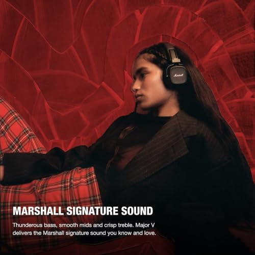 Marshall Major V Cuffie Wireless Bluetooth, 100 ore di riproduzione nero : Amazon.it