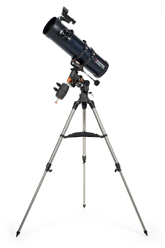 Celestron 31051 AstroMaster 130EQ Telescopio riflettore newtoniano a motore, blu scuro : Elettronica