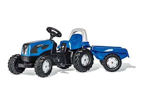 Rolly Toys Trattore a Pedali Kid Landini Power Farm 100 con Rimorchio, 011841 : Giochi e giocattoli