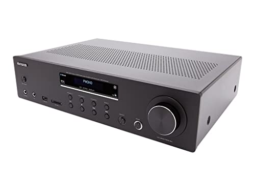 Aiwa AMU 120BT BK Amplificador HiFi Bluetooth 60W 60W RMS. USB/SD MP3. Mic in : Elettronica