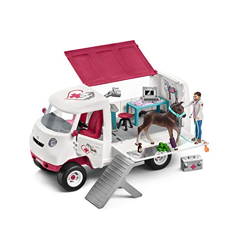SCHLEICH 72121 Set da gioco per veterinari nella scuola di equitazione (Horse Club) : Giochi e giocattoli
