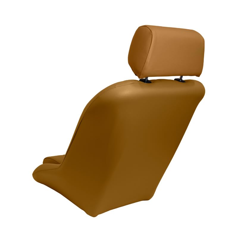 Seggiolino sportivo 'Classic' Beige Pelle sintetica Schienale non reclinabile Poggiatesta incl. scivoli : Auto e Moto
