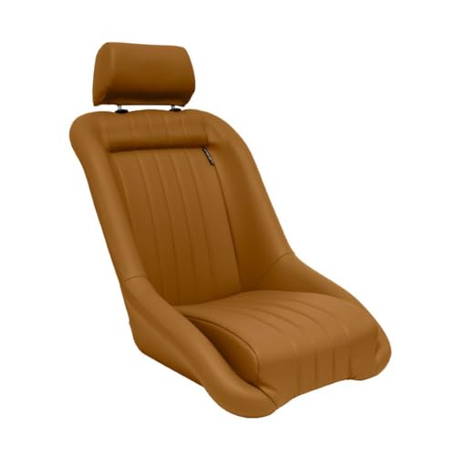 Seggiolino sportivo 'Classic' Beige Pelle sintetica Schienale non reclinabile Poggiatesta incl. scivoli : Auto e Moto