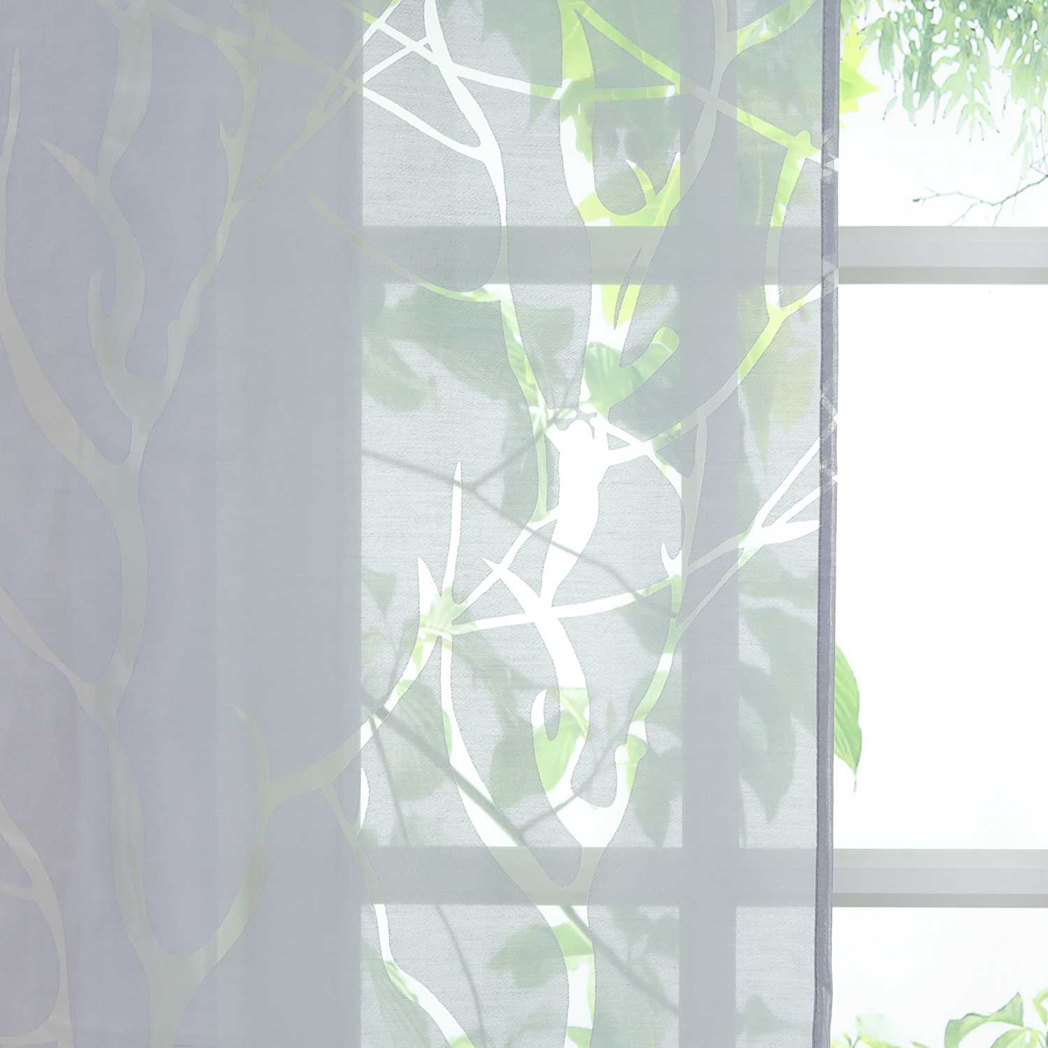 Halbtransparente Schlaufenschal mit Zweigmuster Lichtdurchlässig 2 er Set