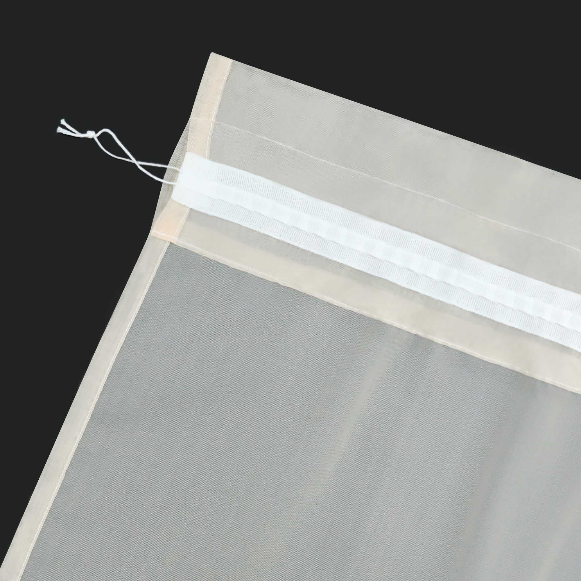 Scheibegardine durch Stangendurchzug zusammenziehbar Transparent Unifarbe Luftdurchlässig zusammenziehbar 2 Stück