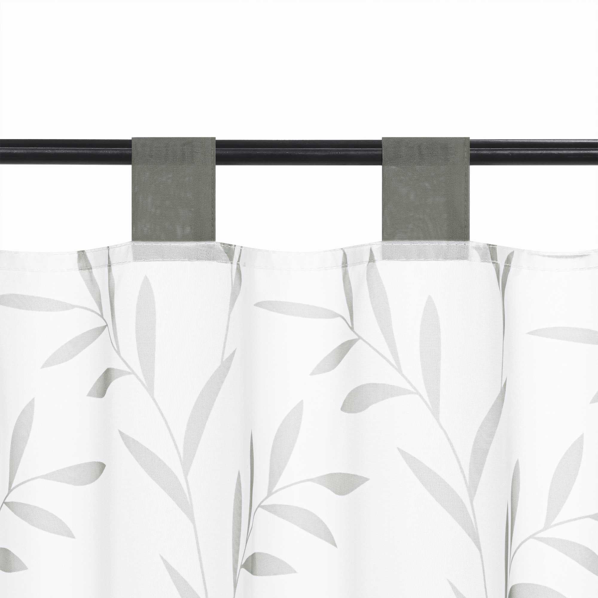 Delien Scheibengardinen Landhaus mit Blätter Muster Pflanzenliebhaber