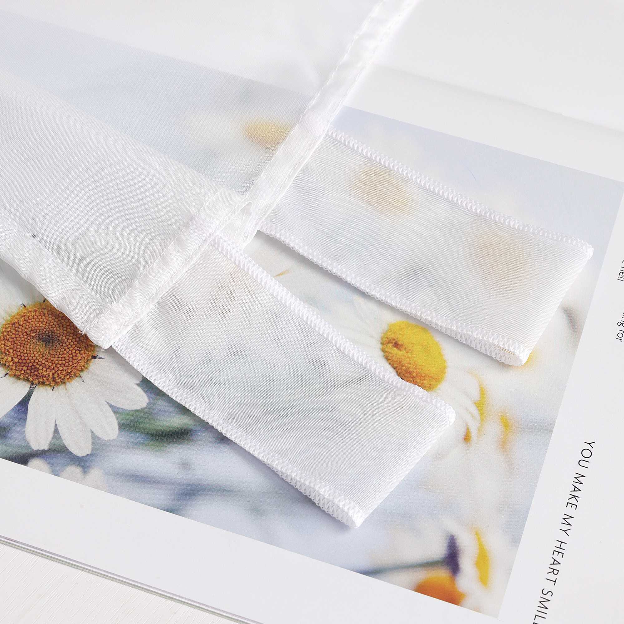 Rollos Schlaufengardine mit Schleifendesign transparent hochziehbar Fensterdeko 1 Stück