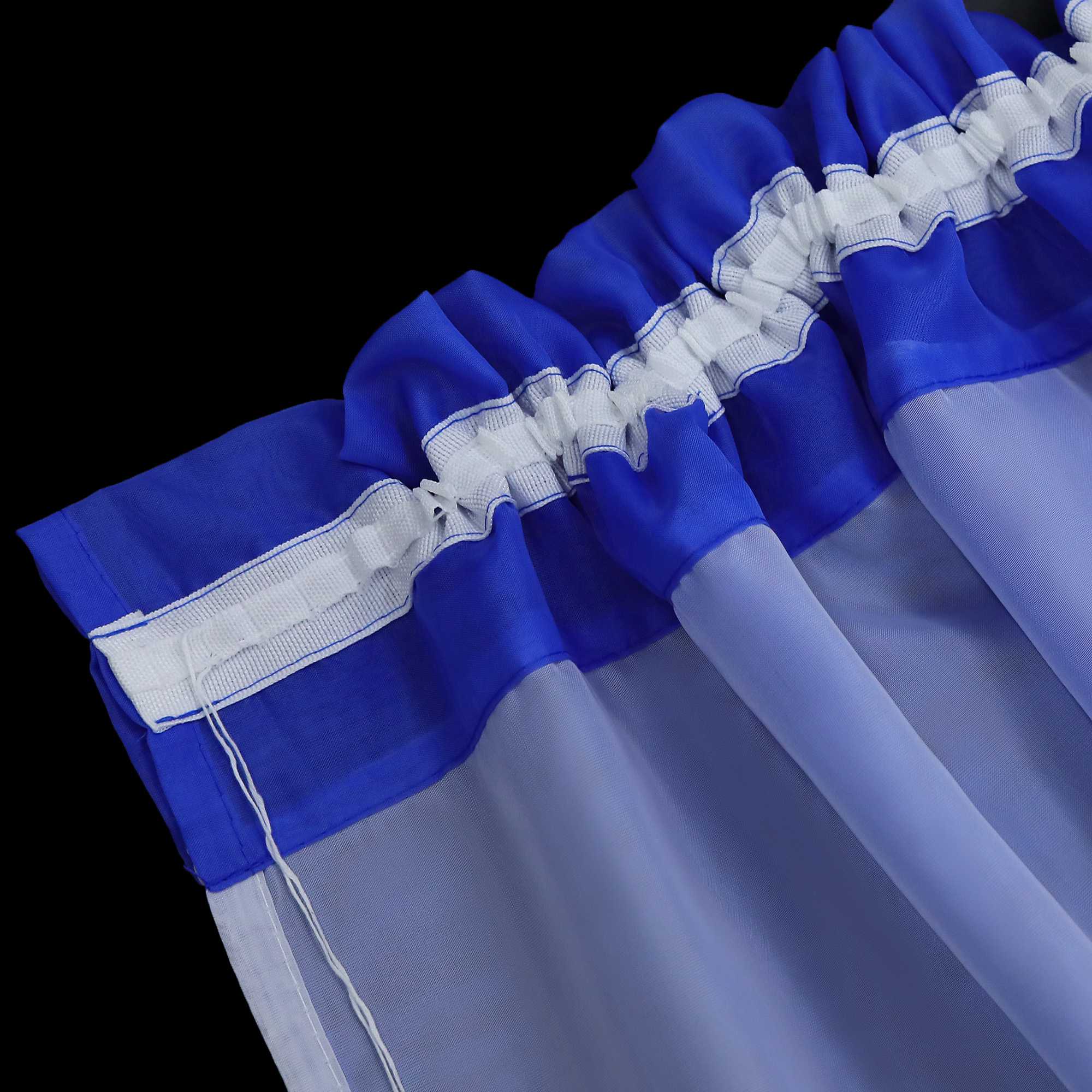 Delien Zweifarbige Fensterdekoration vloants Kurz Gardine 2er-Pack