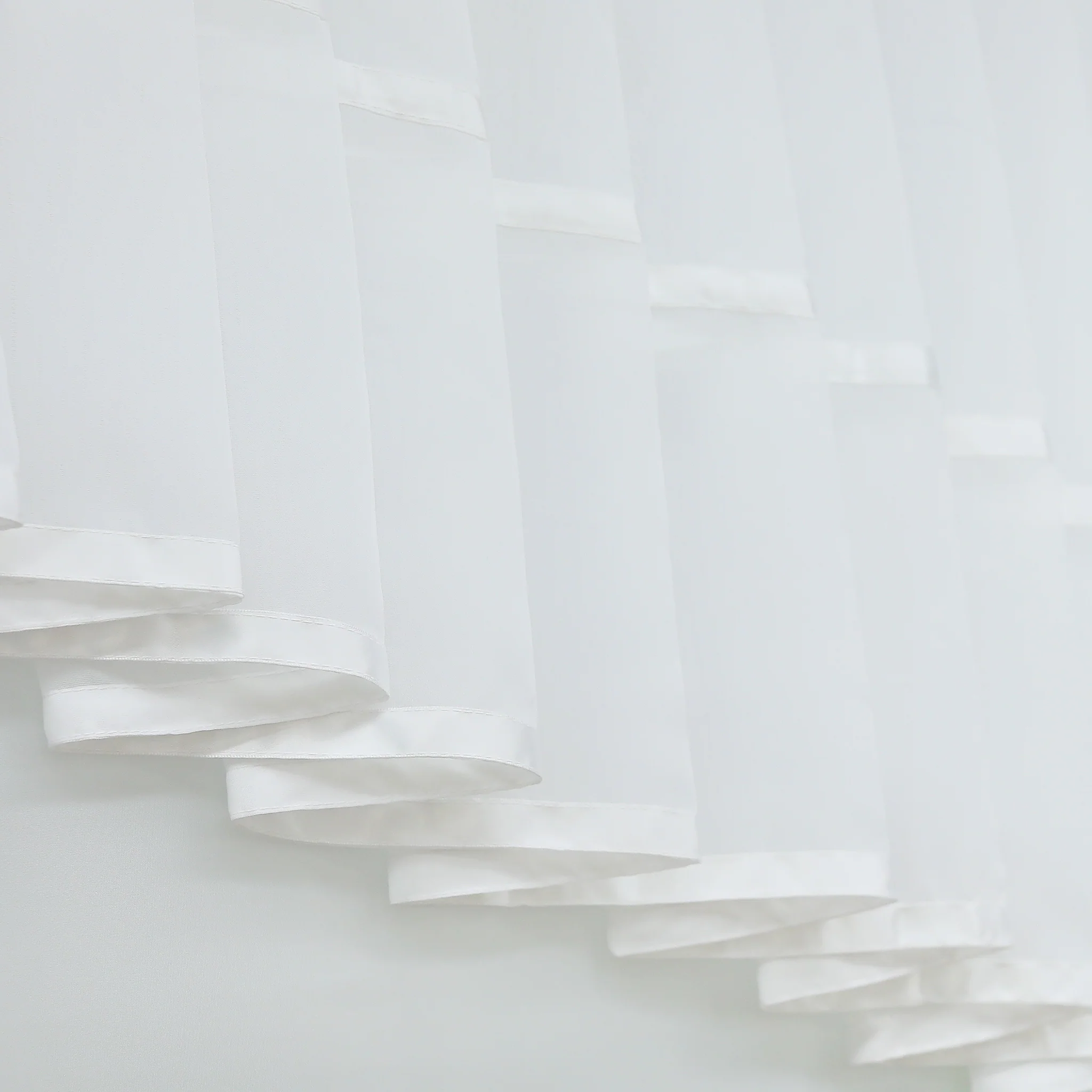 Romantischer transparenter Vorhang mit Volant 2-in-1 Design