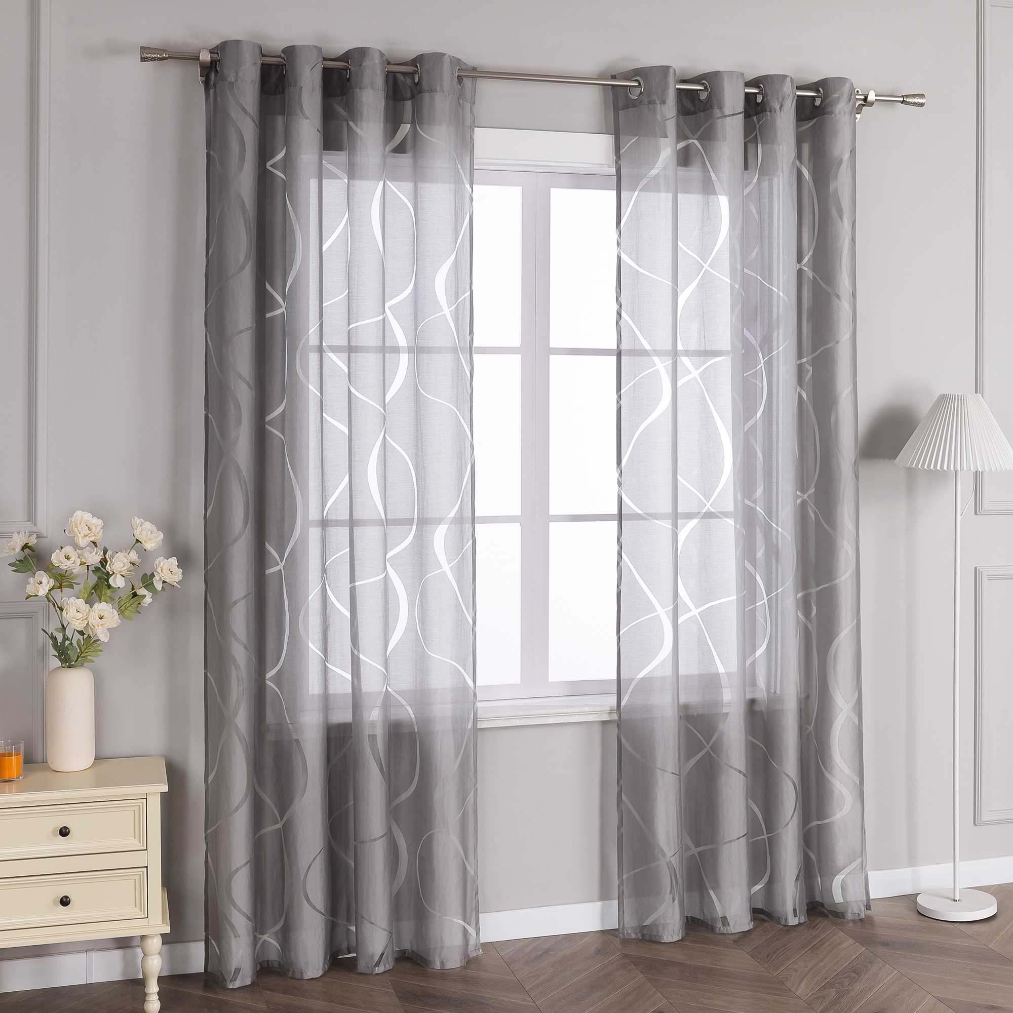 Halbtransparenter Ösenschal mit Wellenmuster 1 Stück