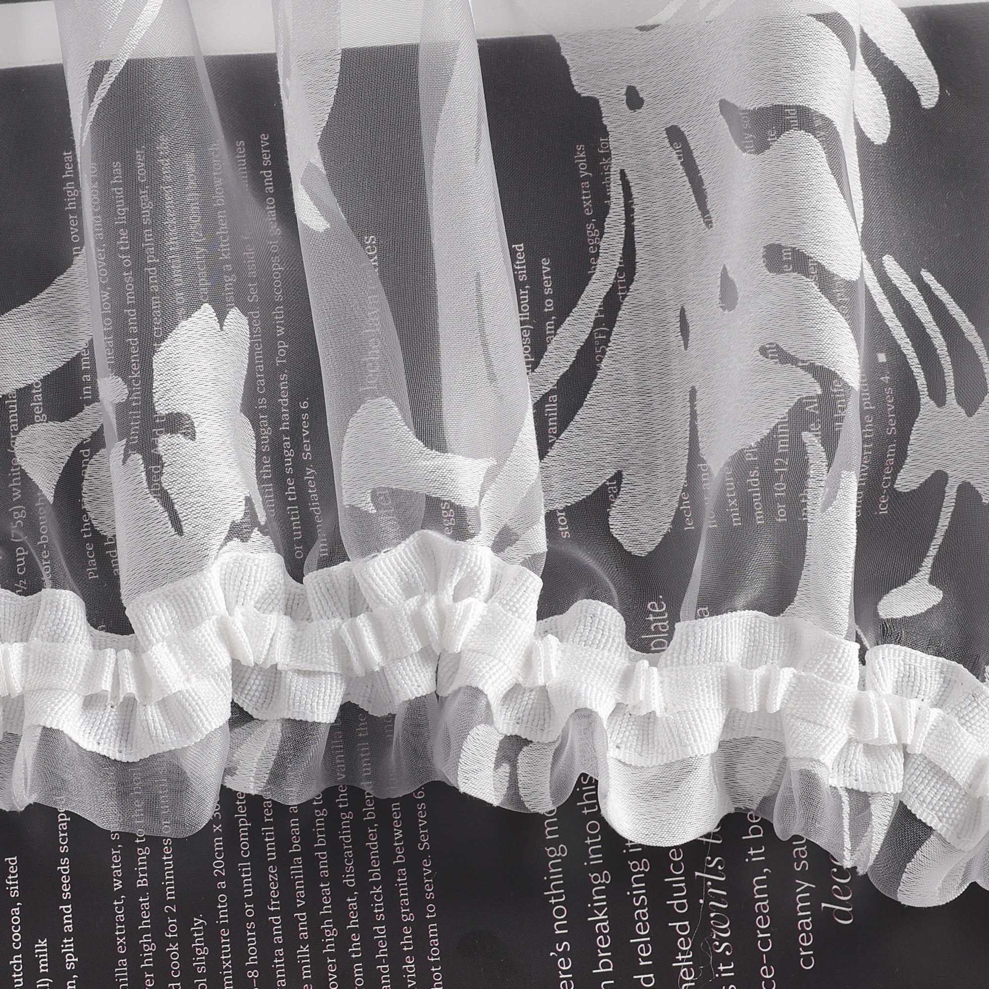 Vorhang mit Blumenmuster transparent Wohnzimmer Schlafzimmer  1 stück