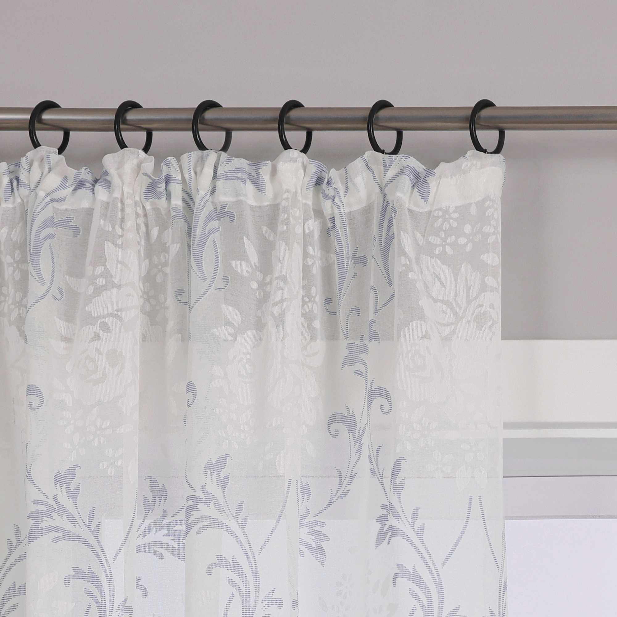 Vorhang mit Kräuselband Voile Gardine Ausbrenner Fensterschal Transparent Schlafzimmer Wohnzimmer 1 Stück