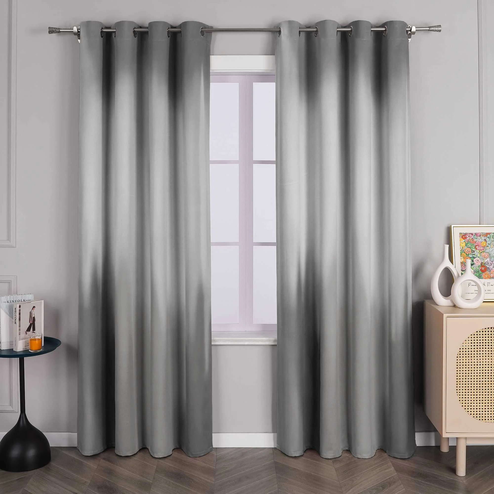 Verdunkelungsvorhang Blickdichte Gardinen Farbverlauf Ösenschal Schlafzimmer Wohnzimmer 1 Stück