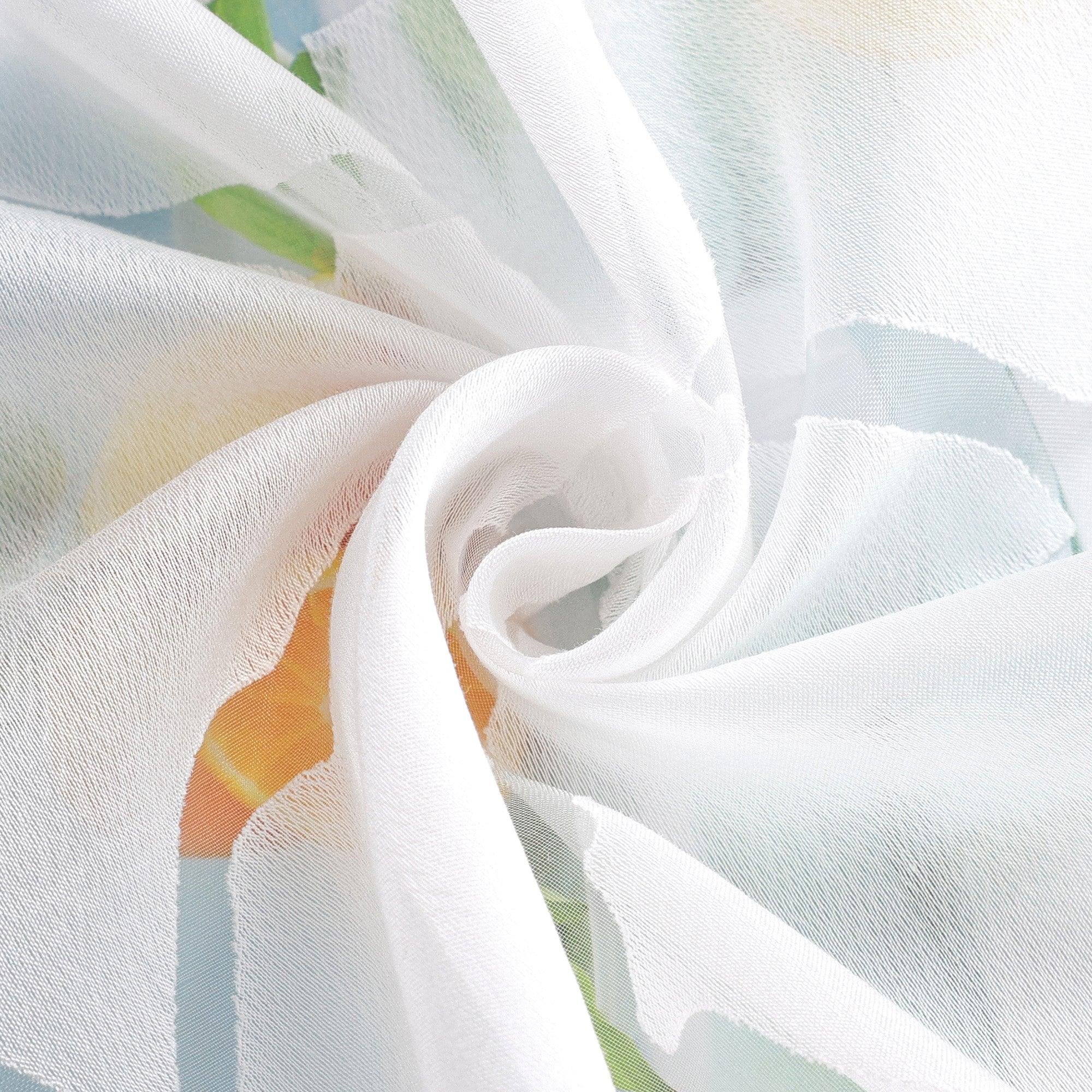 Rollo Schlaufengardine  halbtransparent  mit gestreiftmuster und Dekofalten Unifarbe 1 Stück